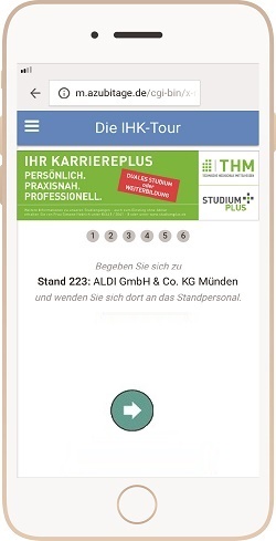 Beispiel Anzeigendarstellung im Messeparcours Beispiel Anzeigendarstellung im Messeparcours