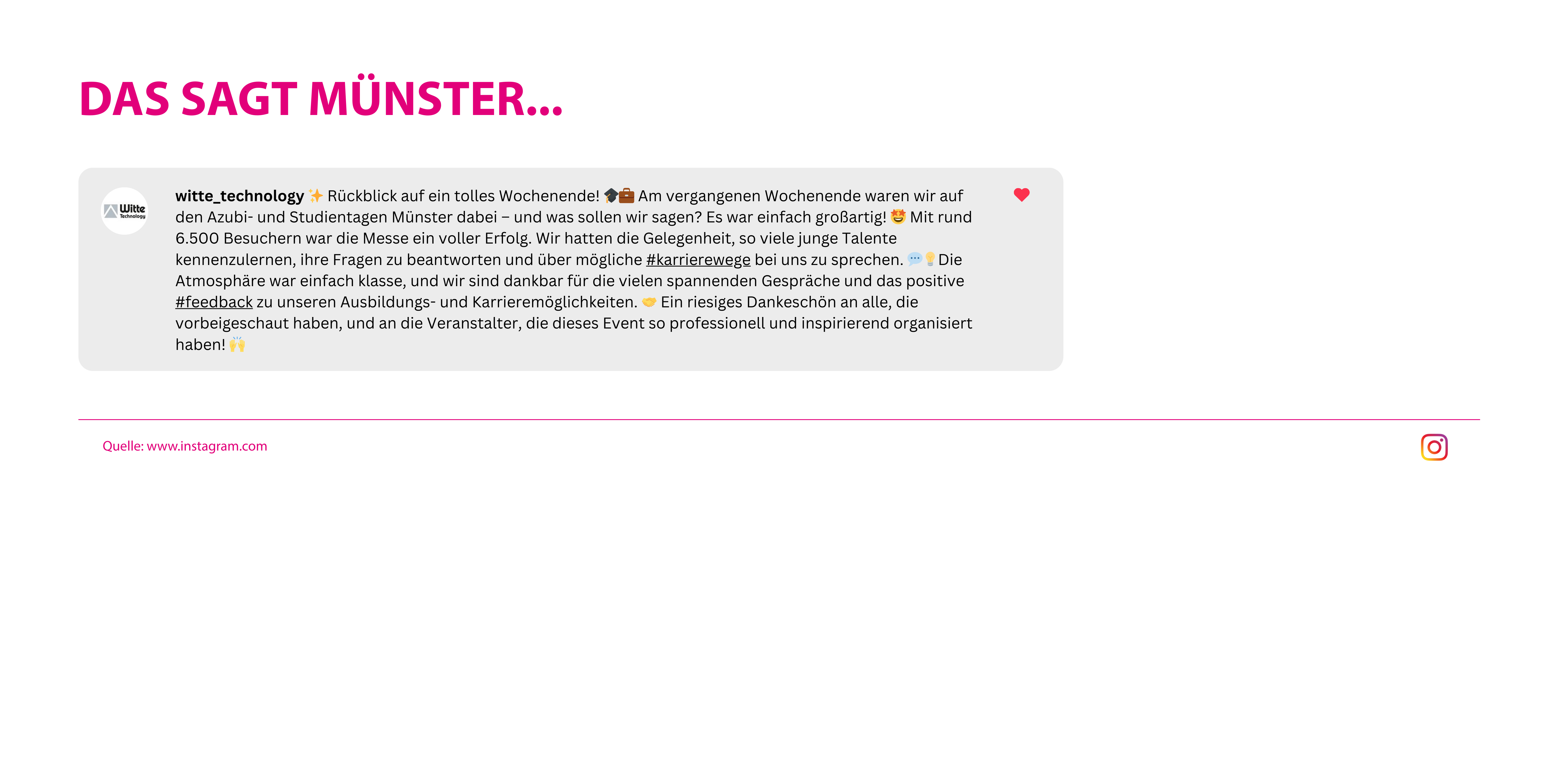 Das sagen Aussteller - Münster