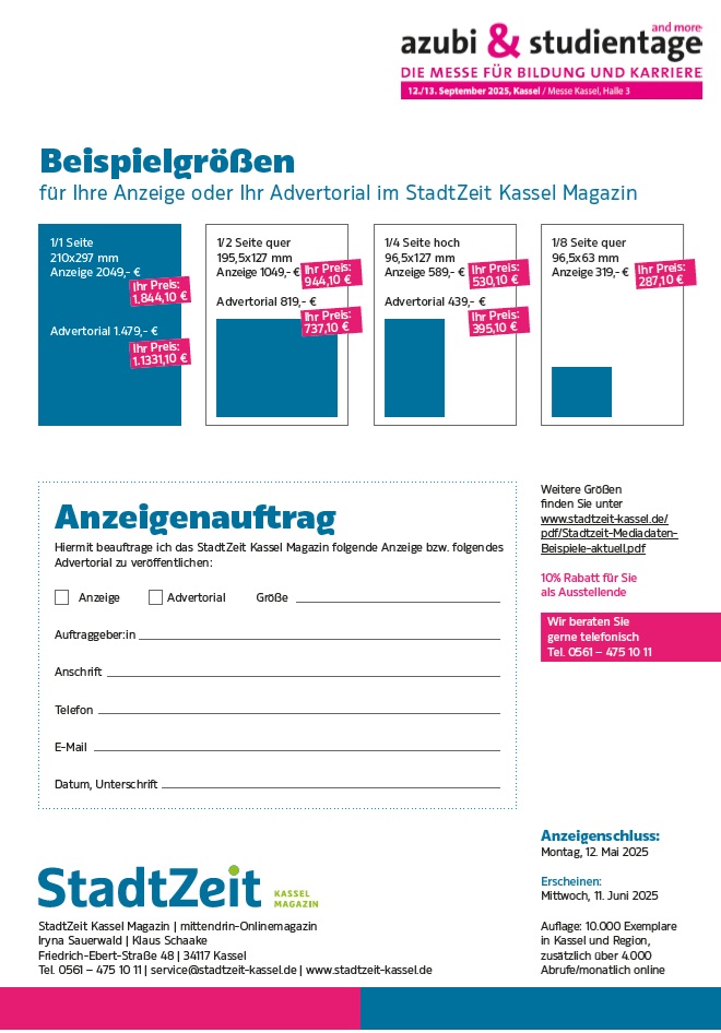 PDF | Mediablatt - azubi- & studientage Kassel 2025